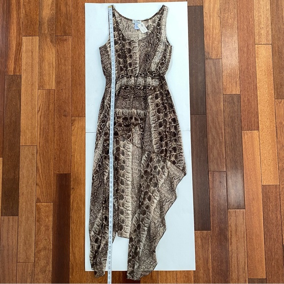 Better B. Snake Print Sleeveless High Low Brown Dress Women's Size M - Picture 10 of 15